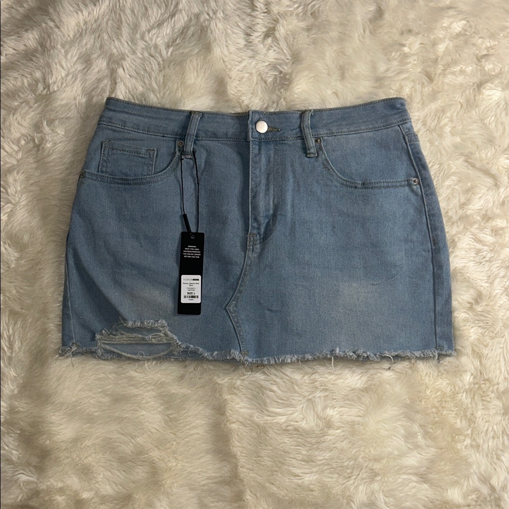 NWT Fashion Nova Denim Micro Mini Skirt